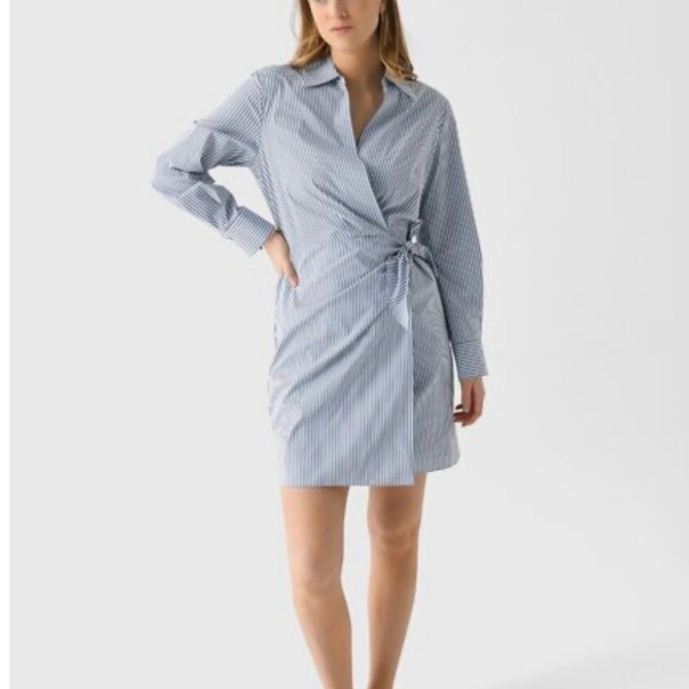 Vince Striped Wrap Dress